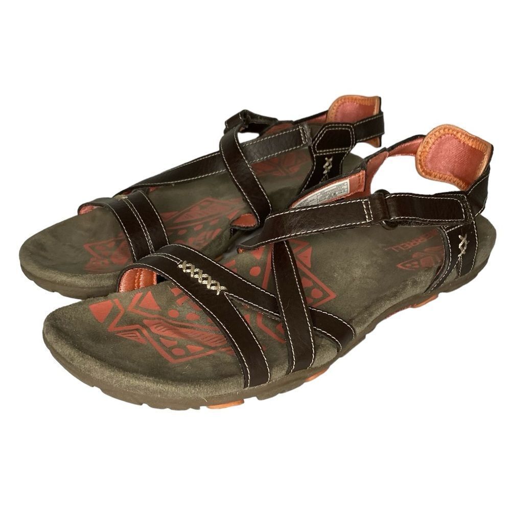 Merrell Brown Coral Sandspur Rose Convertible Leather Sandals 10